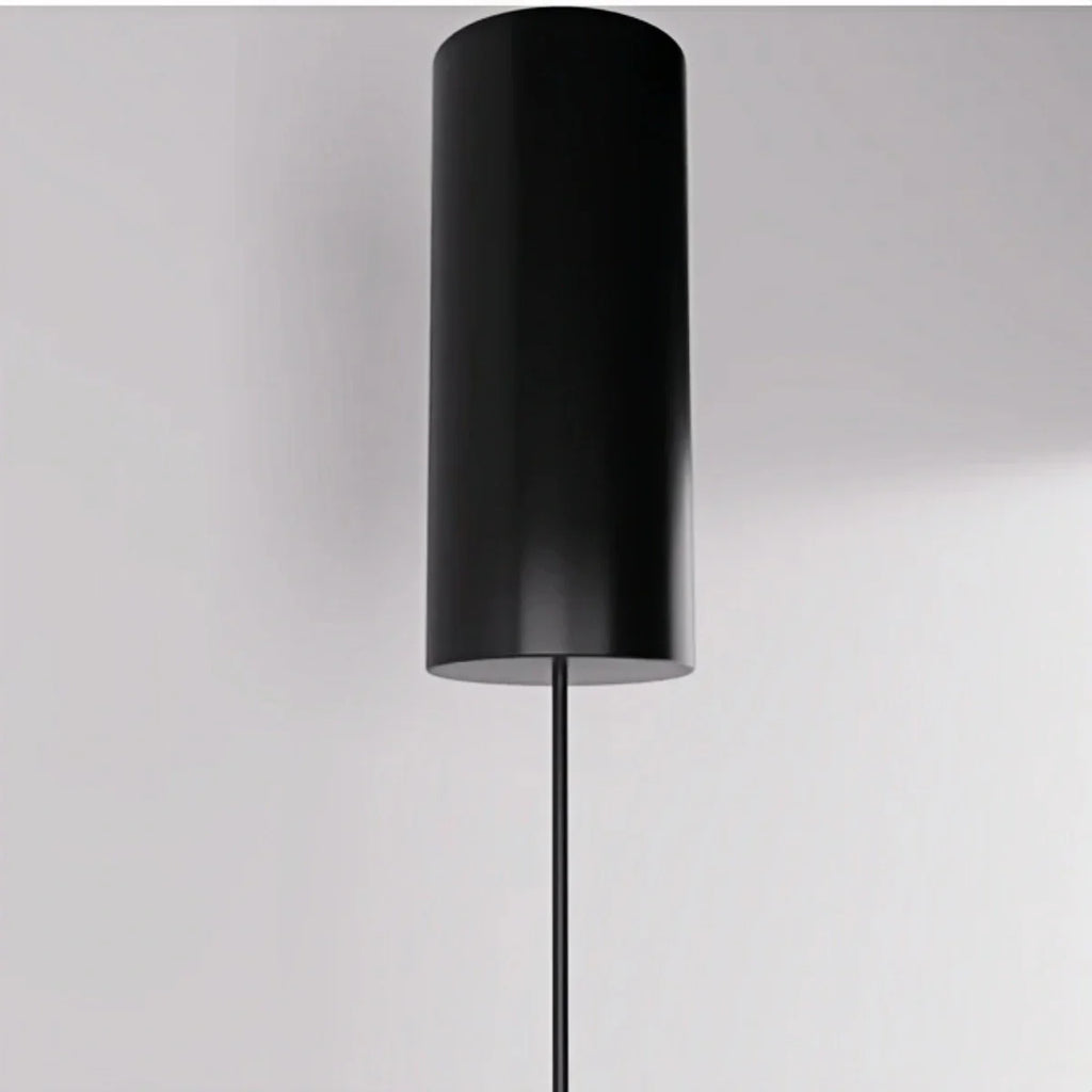Minimalist Linear Pendant Light Black Metal Lamp for Bedroom - Flindria