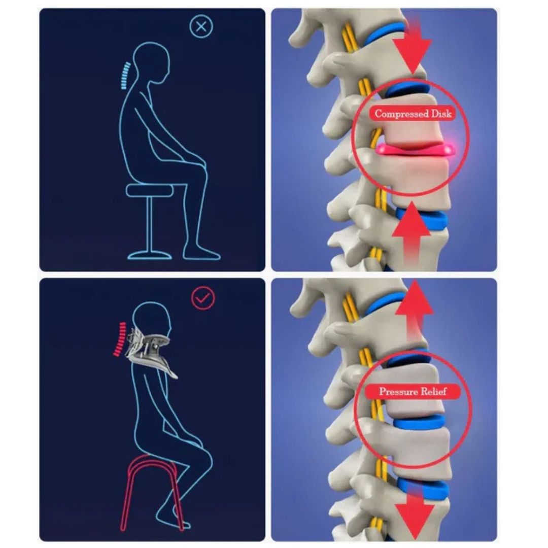 תומך צוואר מתכוונן AlignEase — התקן למתיחה ולשחרור לחץ באזור הצווארי
