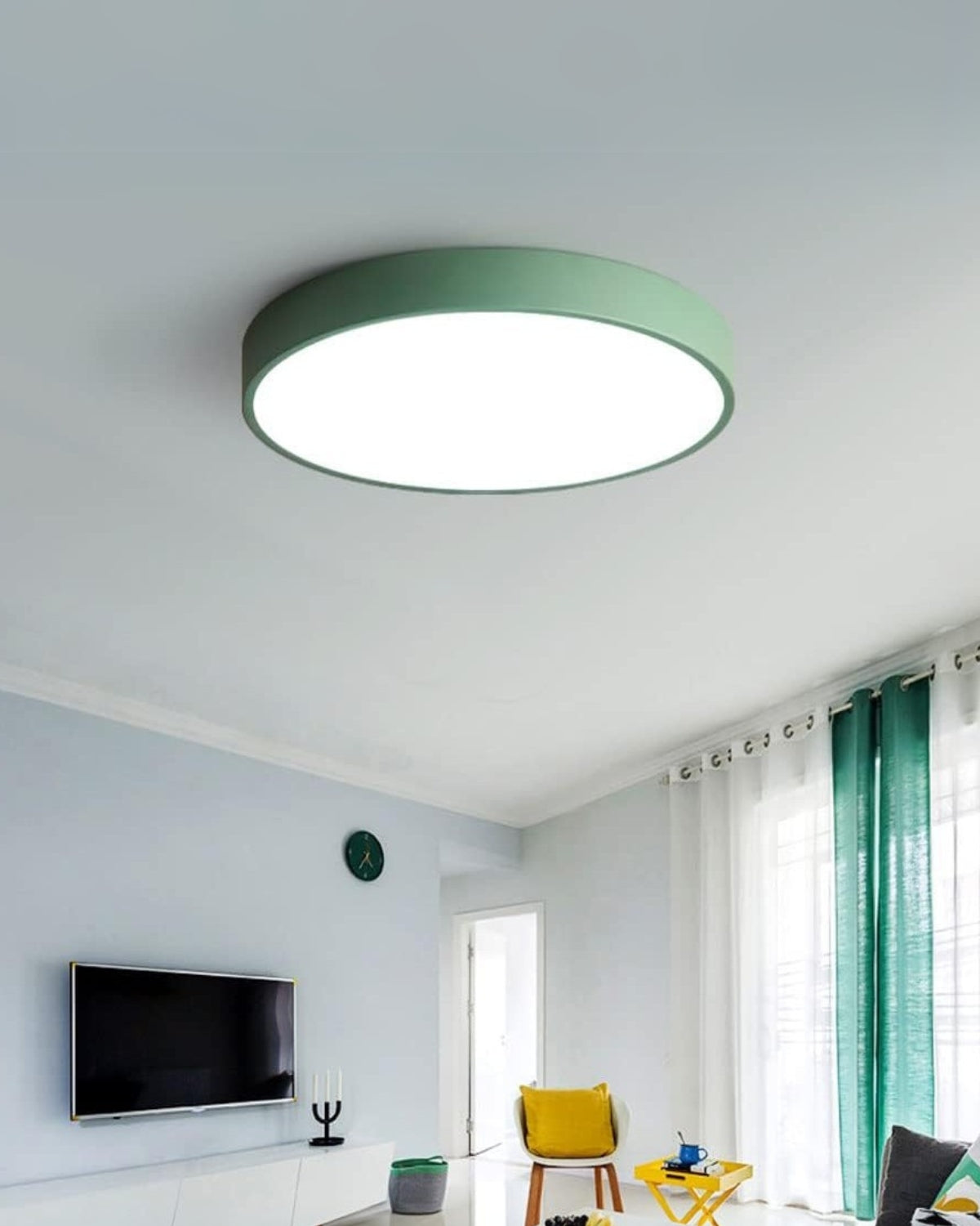SolaraLume Minimal Modern Ceiling Light With Warm Ambient Glow