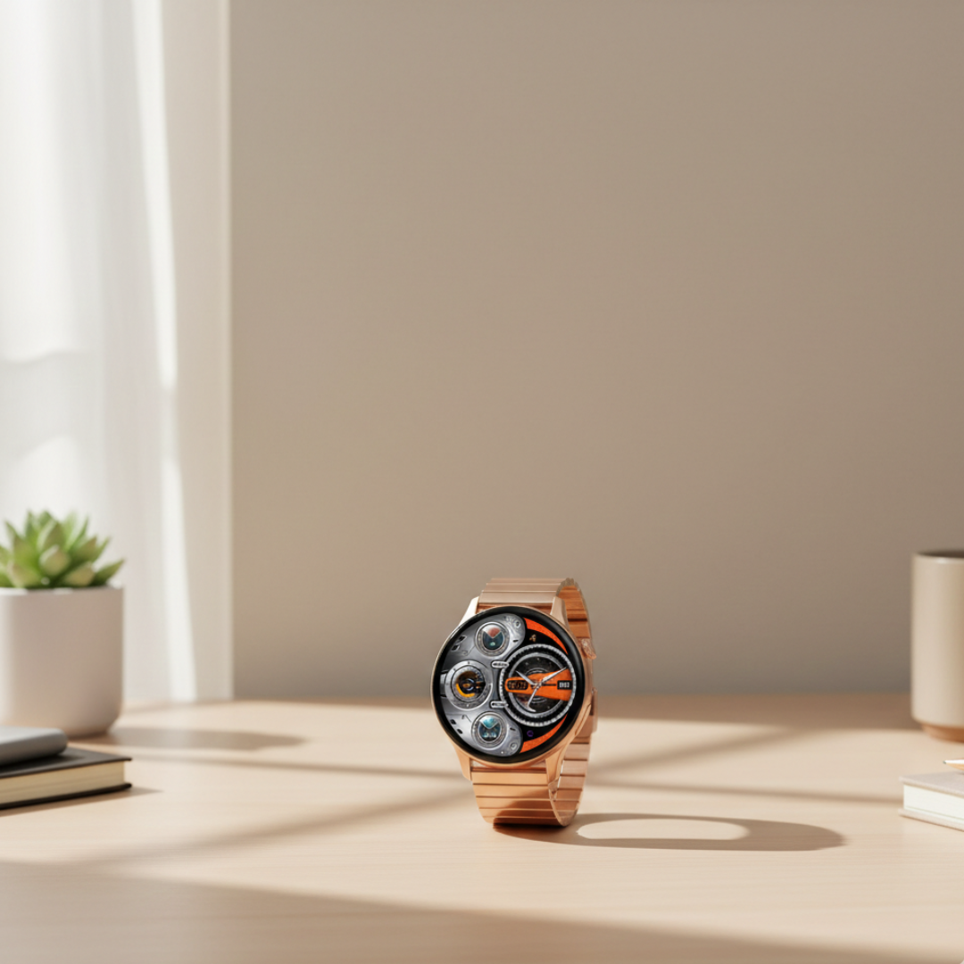 Wodoodporny damski smartwatch AMOLED — funkcja rozmów przez Bluetooth
