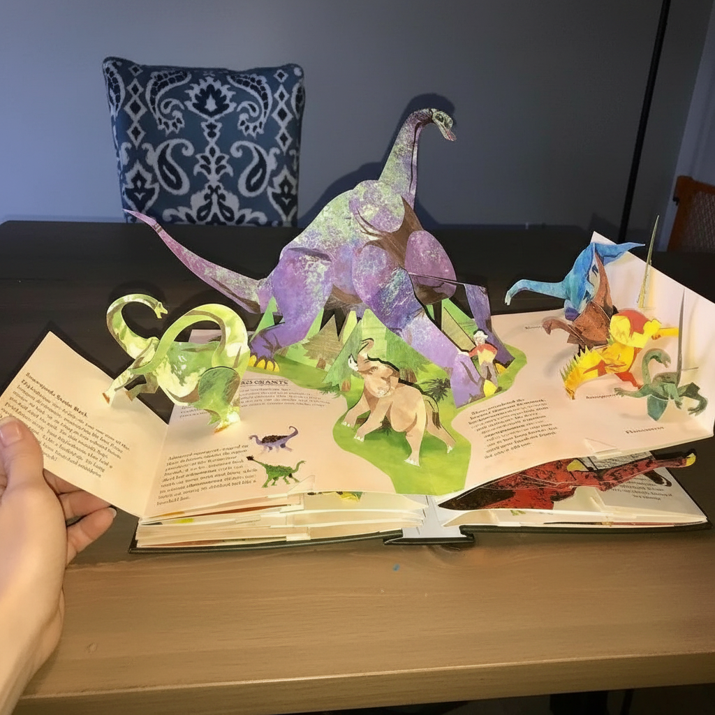 3D Pop-Up Dinosaur Book – Interactive Prehistoric Kids & Adults | Filindra