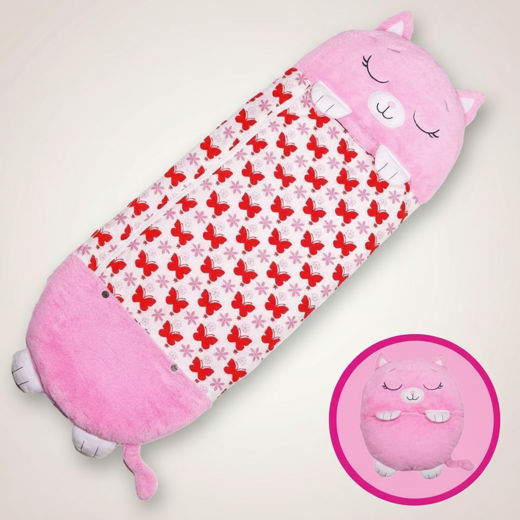 Kids' Foldable Sleeping Bag – Snoozi Animal Shape Portable & Washable | Filindra