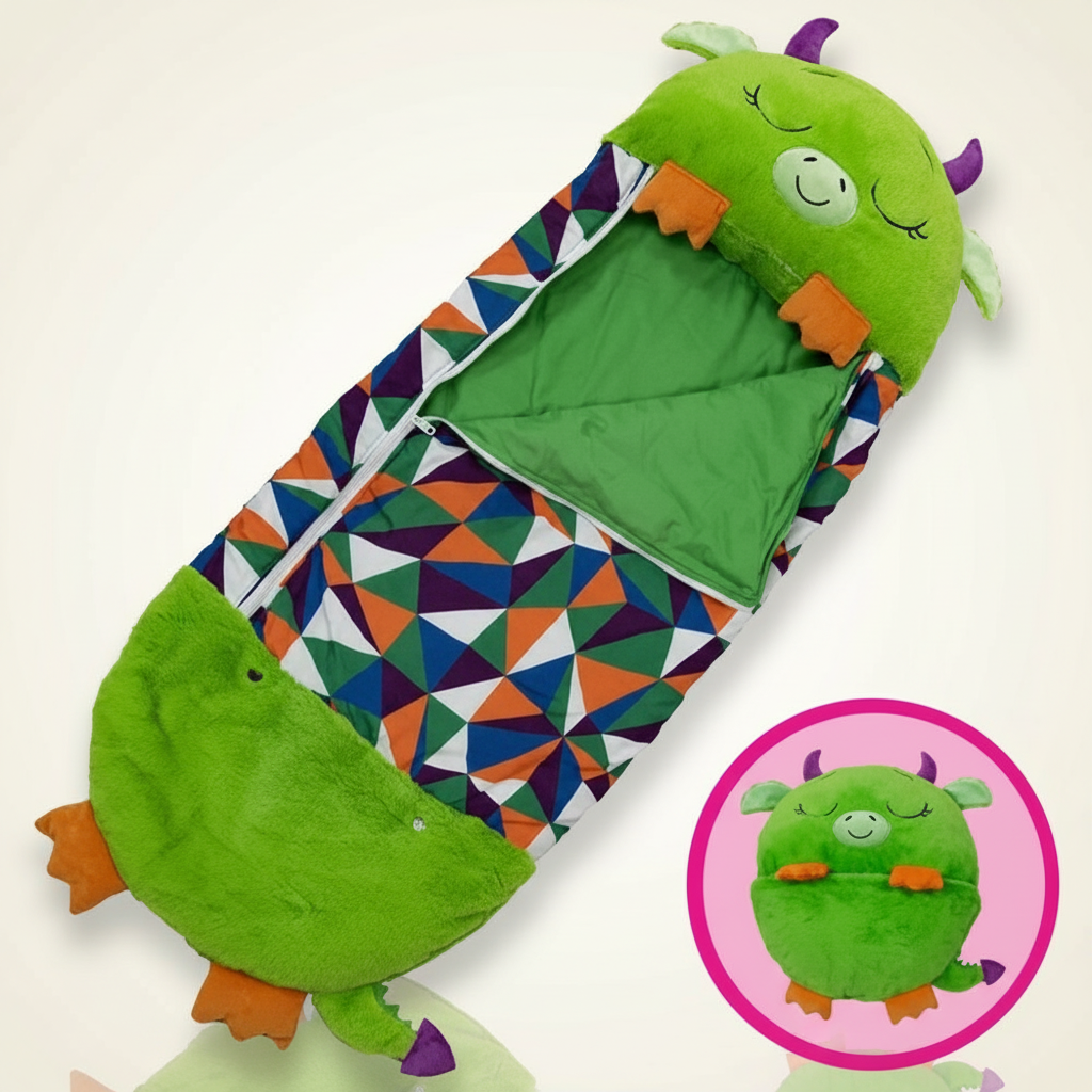 Kids' Foldable Sleeping Bag – Snoozi Animal Shape Portable & Washable | Filindra