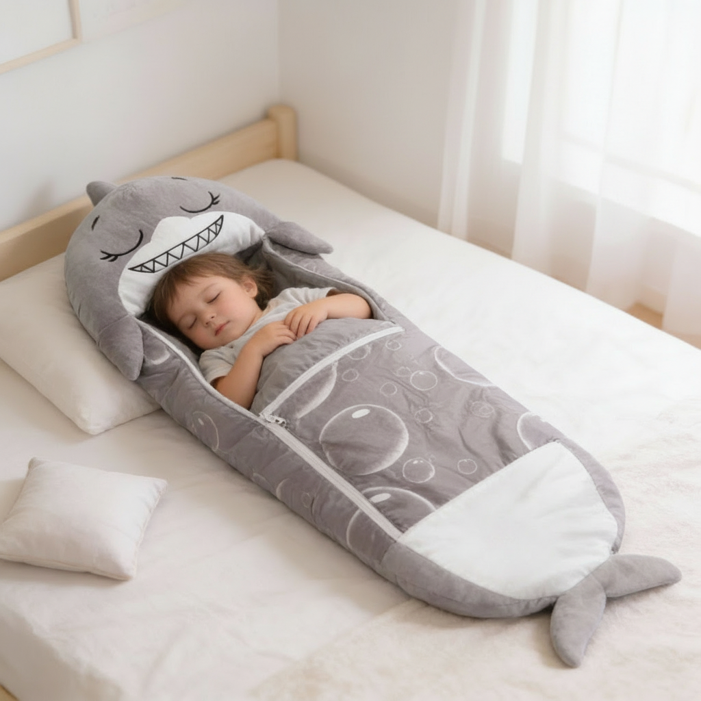Kids' Foldable Sleeping Bag – Snoozi Animal Shape Portable & Washable | Filindra