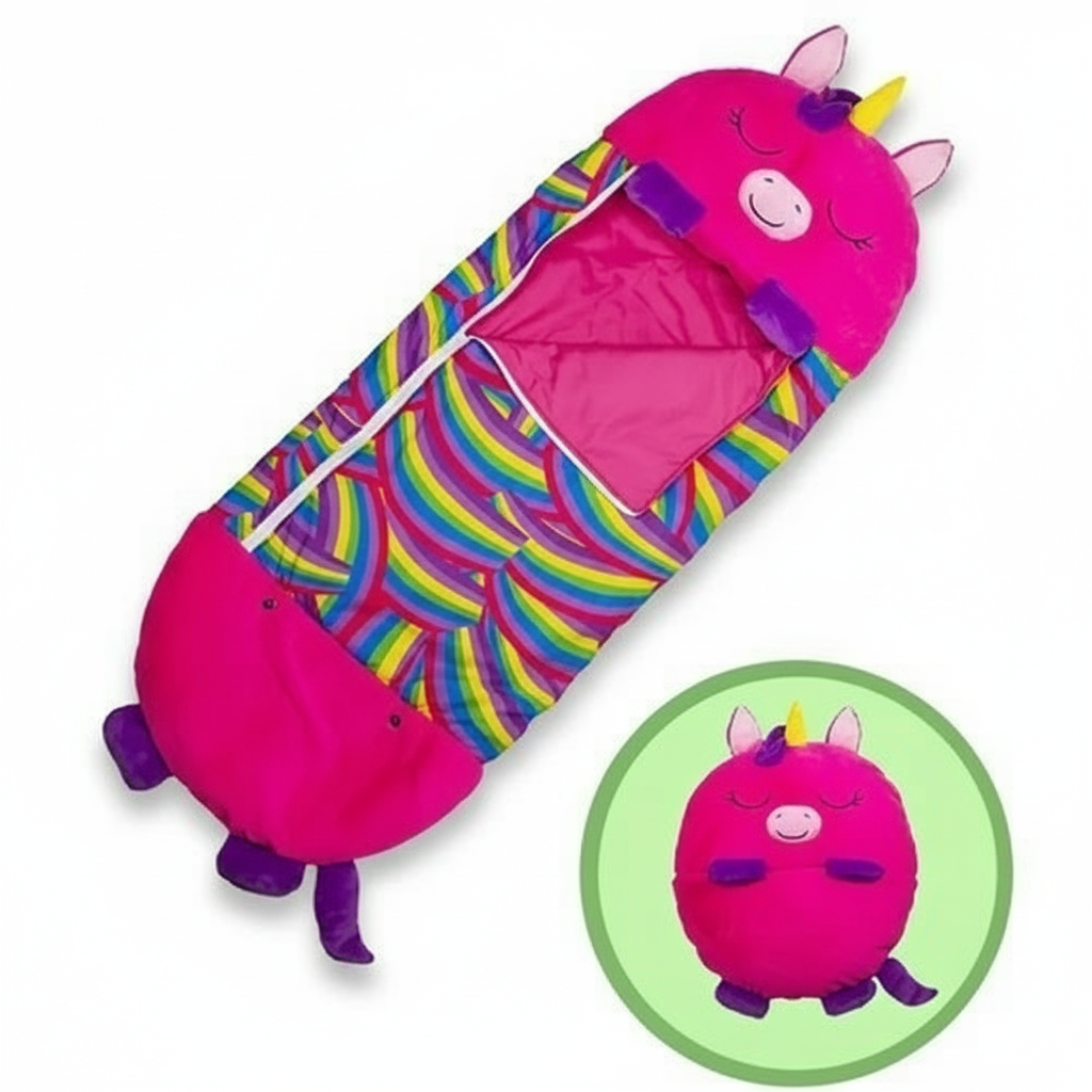 Kids' Foldable Sleeping Bag – Snoozi Animal Shape Portable & Washable | Filindra