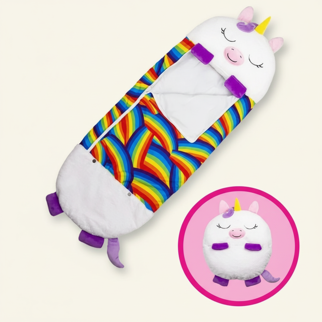 Kids' Foldable Sleeping Bag – Snoozi Animal Shape Portable & Washable | Filindra
