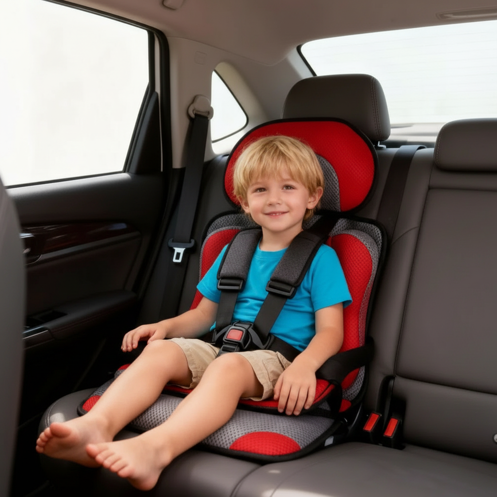 Portable Child Car Booster Seat – Foldable Compact & Travel Safety | Filindra