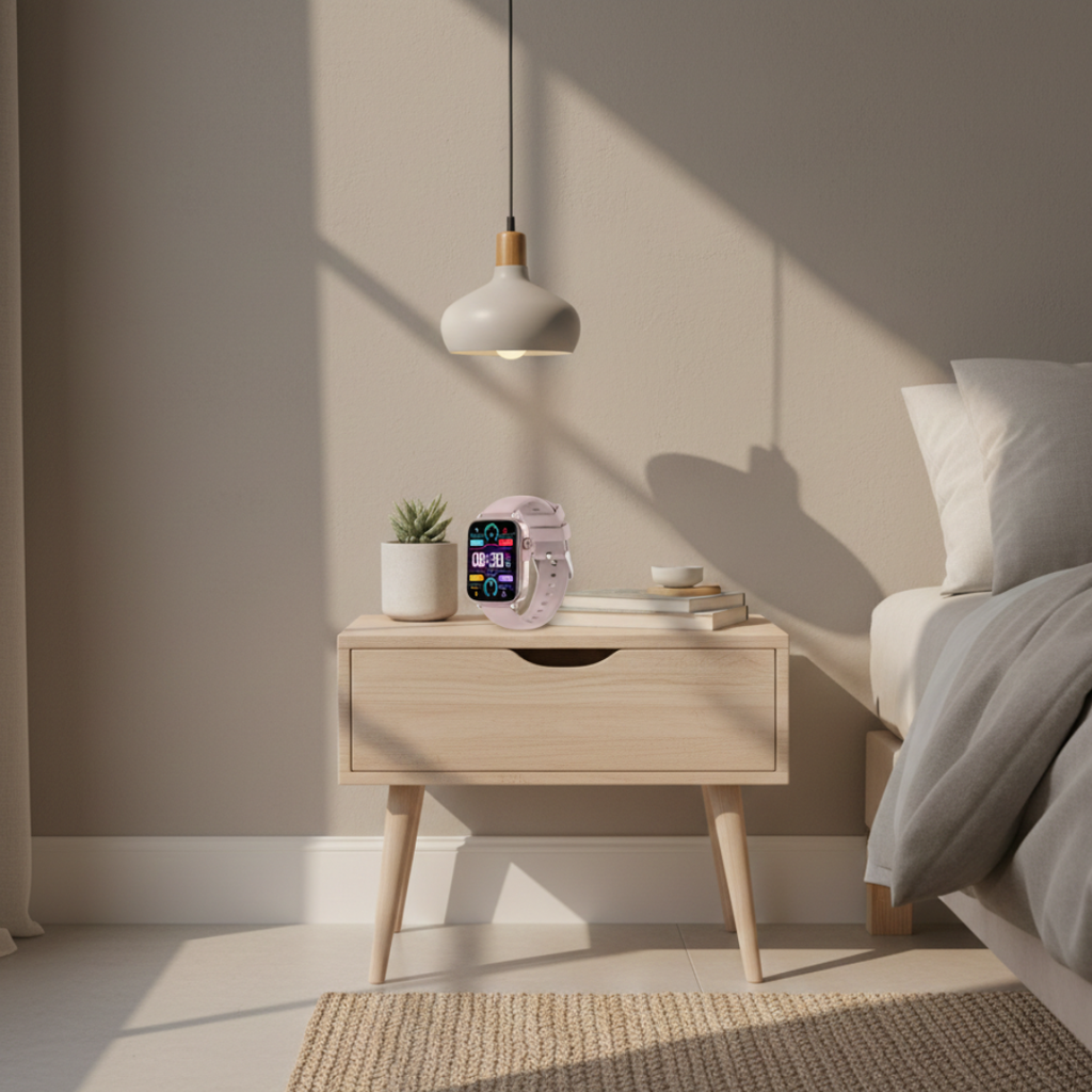 ساعة ذكية مقاومة للماء مع مكالمات عبر البلوتوث — شاشة AMOLED