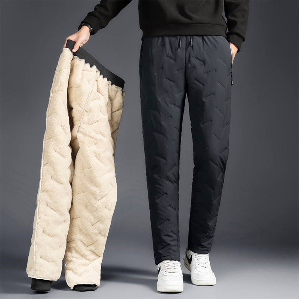 Pantaloni cargo impermeabili ThermaRidge — Fodera in caldo pile