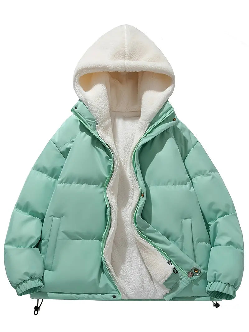 Chaqueta de invierno con capucha Eagle Cozy de forro polar — Ropa de abrigo cálida