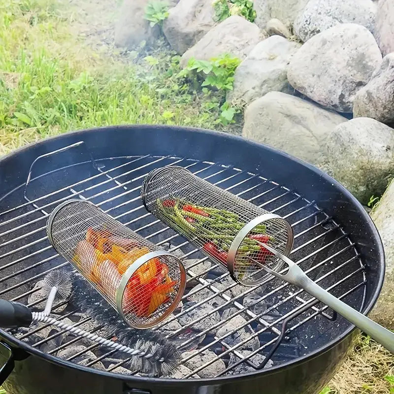 Sizzlecraft prémium BBQ-grillkosár zöldségekhez, halhoz és húshoz
