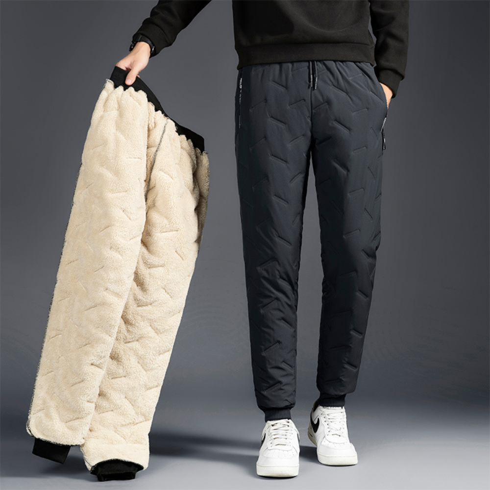 Pantaloni cargo impermeabili ThermaRidge — Fodera in caldo pile