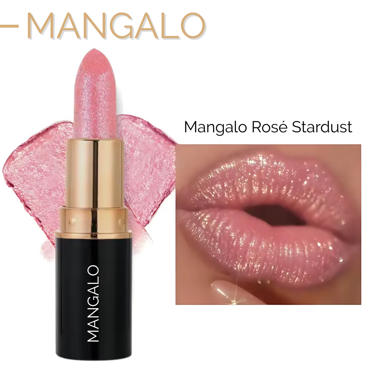 Labial de terciopelo con brillo de diamante Vrimlo — Cremoso, mate y con purpurina