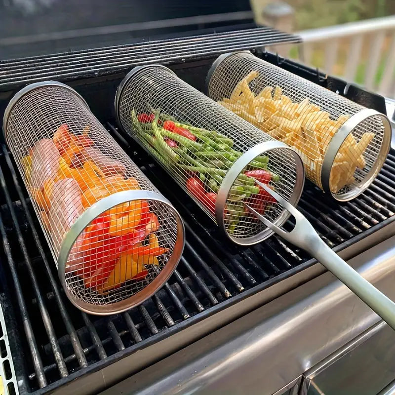 Sizzlecraft prémium BBQ-grillkosár zöldségekhez, halhoz és húshoz