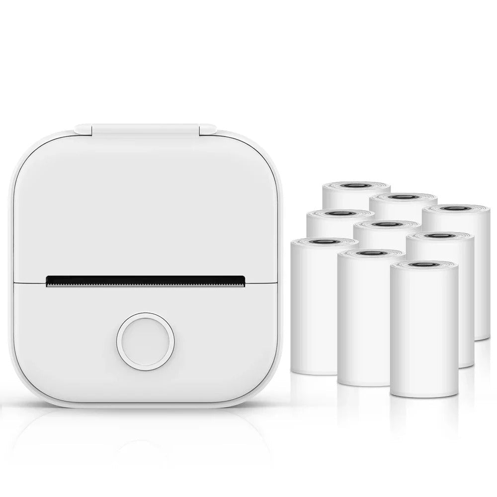 Przenośna mini drukarka — bezatramentowa drukarka fotograficzna Bluetooth do natychmiastowych wydruków