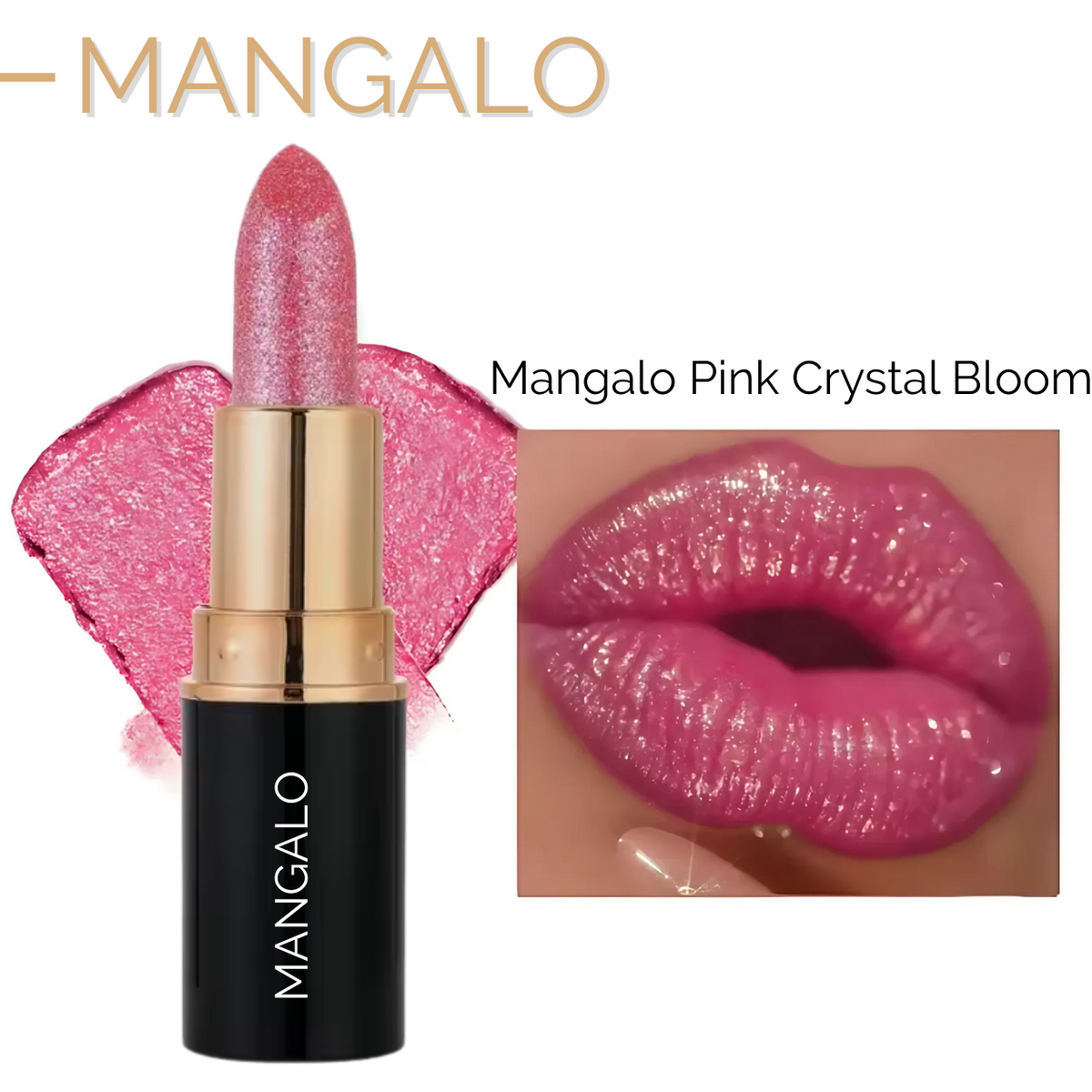 Labial de terciopelo con brillo de diamante Vrimlo — Cremoso, mate y con purpurina