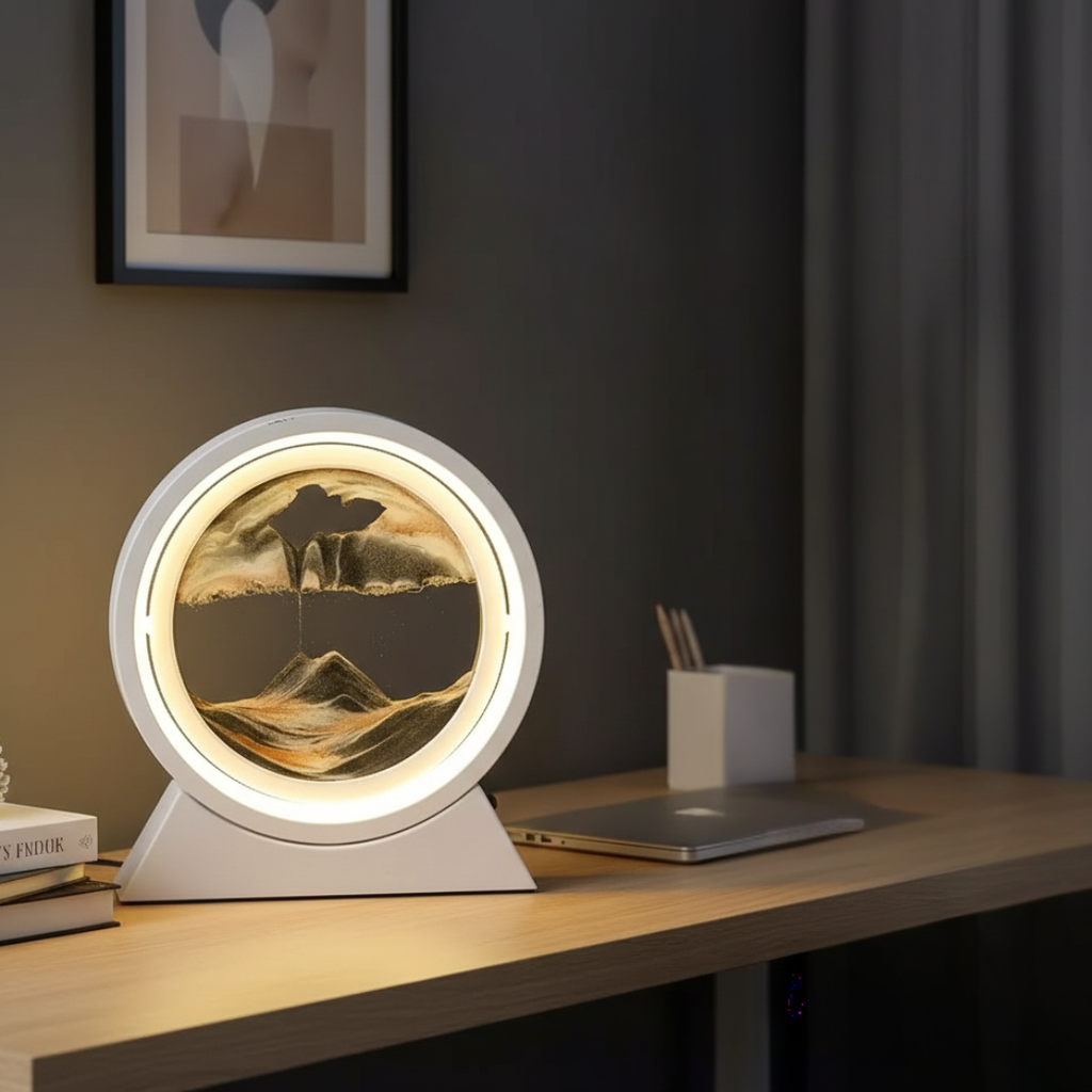 Stolní lampa s kinetickým pískem