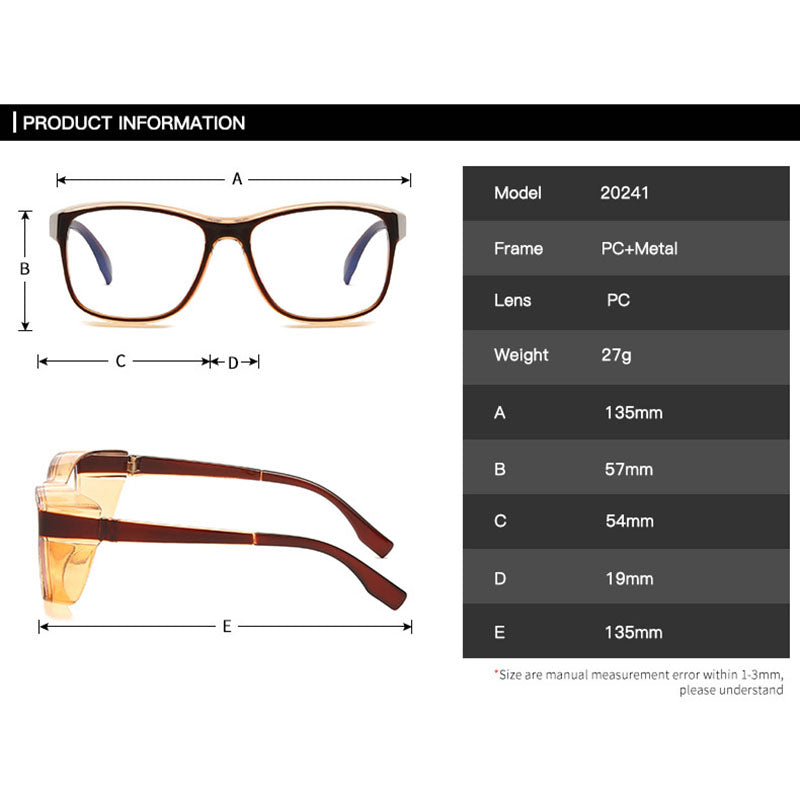 Lunettes universelles coupe-vent — Verres antibuée, protection contre la lumière bleue