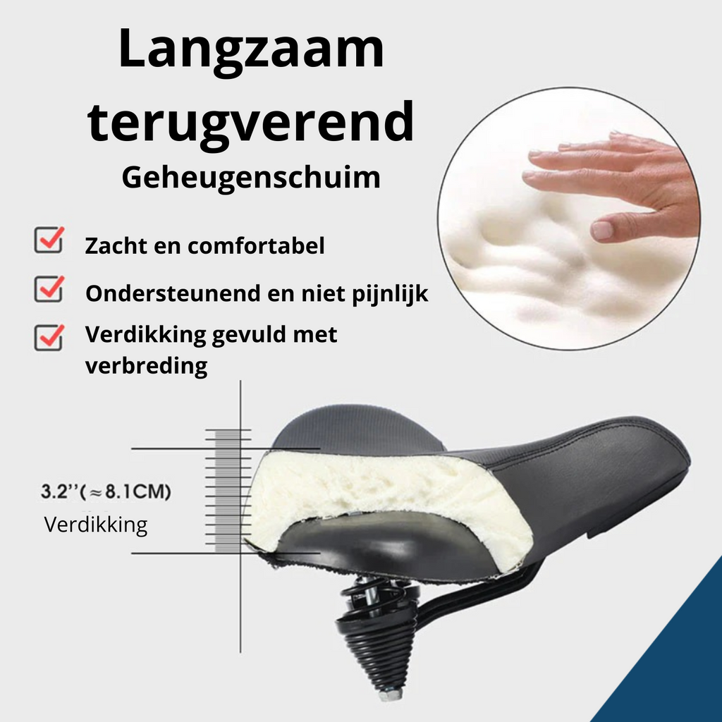Orion ergonomisk gelcykelsadel — polstret støttedesign