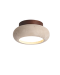 Acrylic Ceiling Lamp in Walnut and Beige — Flat Panel, Even Illumination
