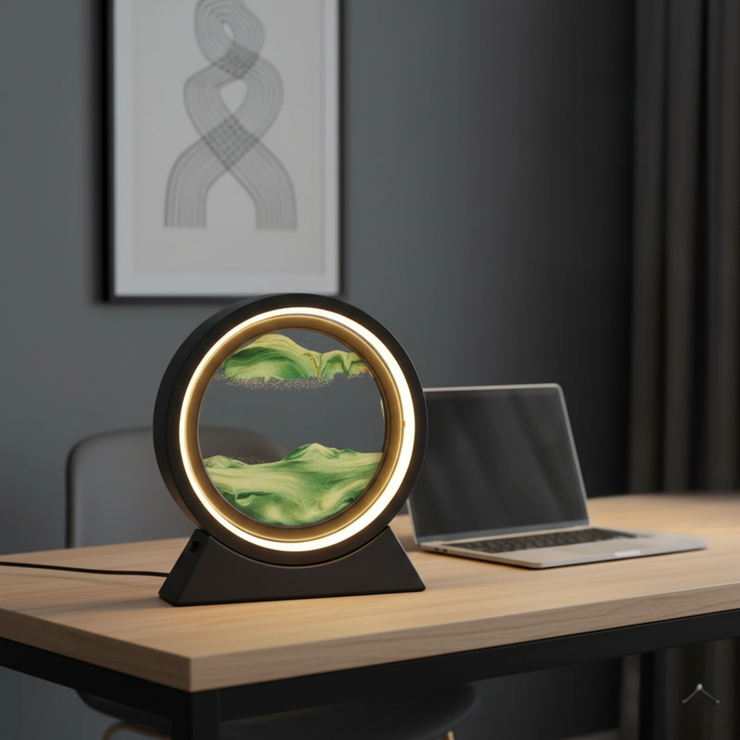 Stolní lampa s kinetickým pískem