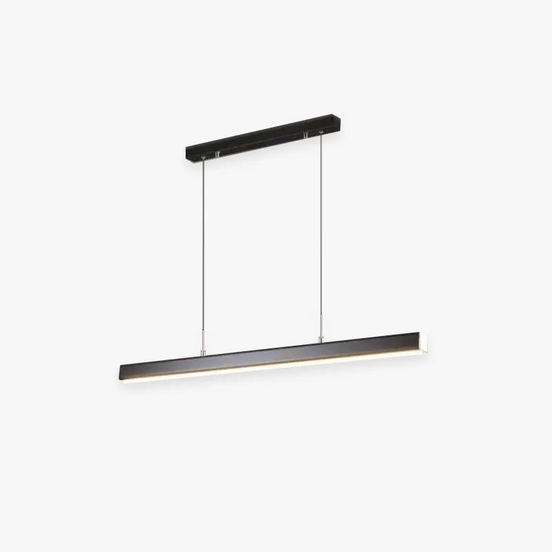 Liniowa lampa wisząca LED Nexis — czarny i brązowy metal