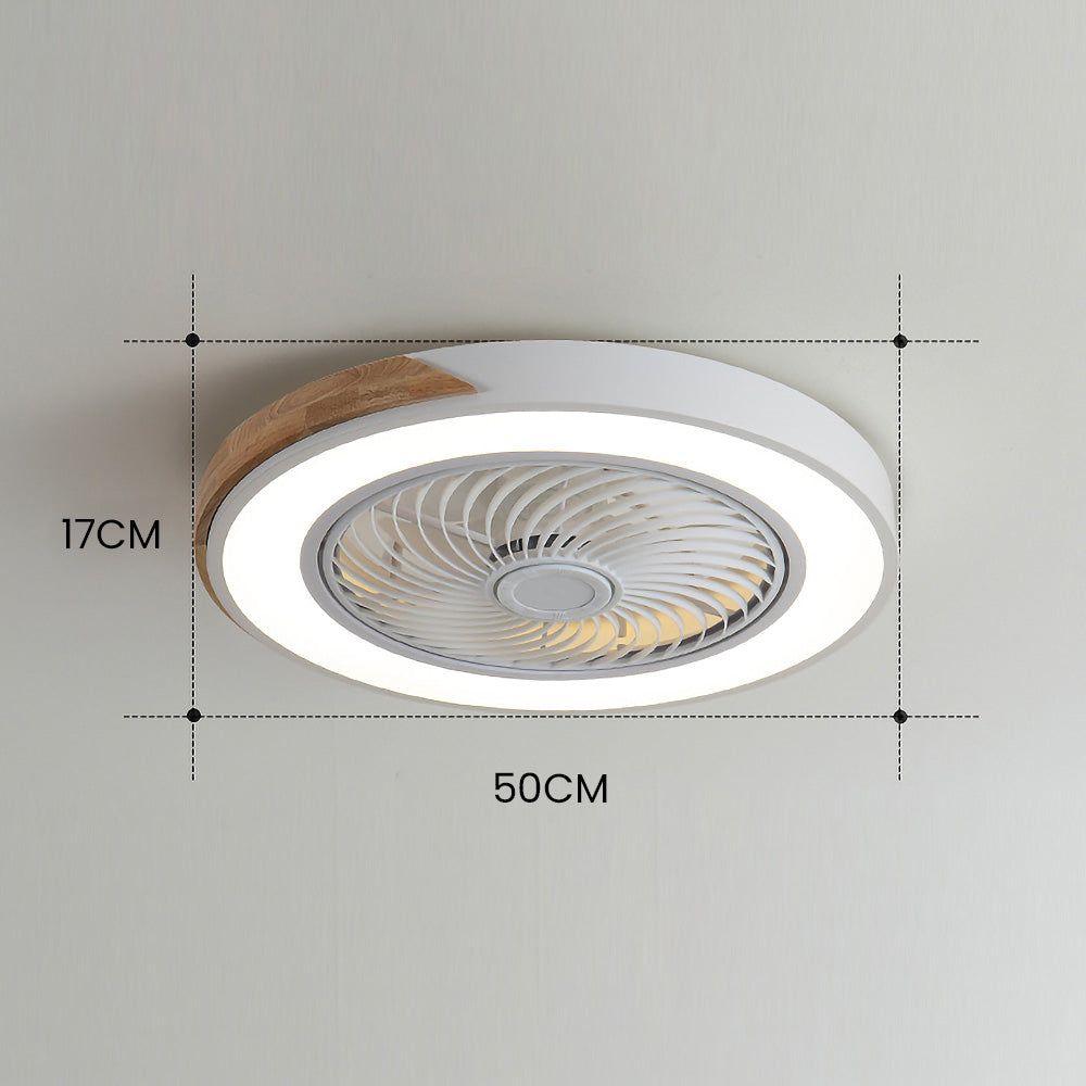 Moderne Holzdeckenventilatoren mit energiesparender LED-Beleuchtung