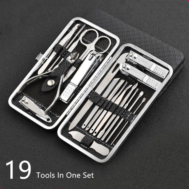 19 in 1 Stainless Steel Manicure set Nail clipper Kit | Filindra