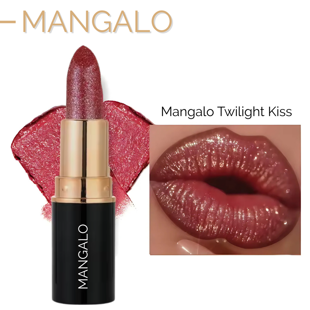 Labial de terciopelo con brillo de diamante Vrimlo — Cremoso, mate y con purpurina