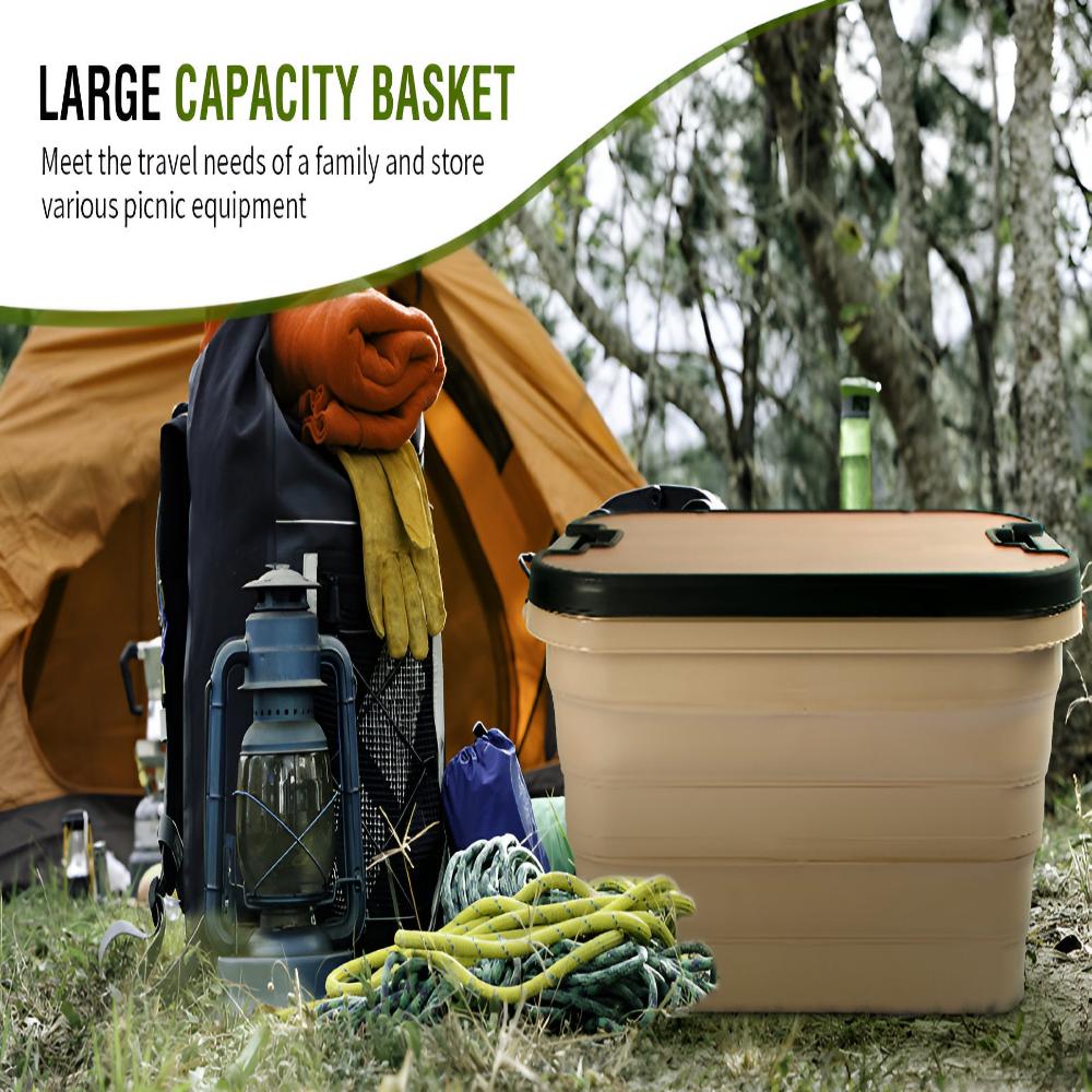 Cutie pliabilă de depozitare pentru camping - recipient pliabil pentru echipament de exterior