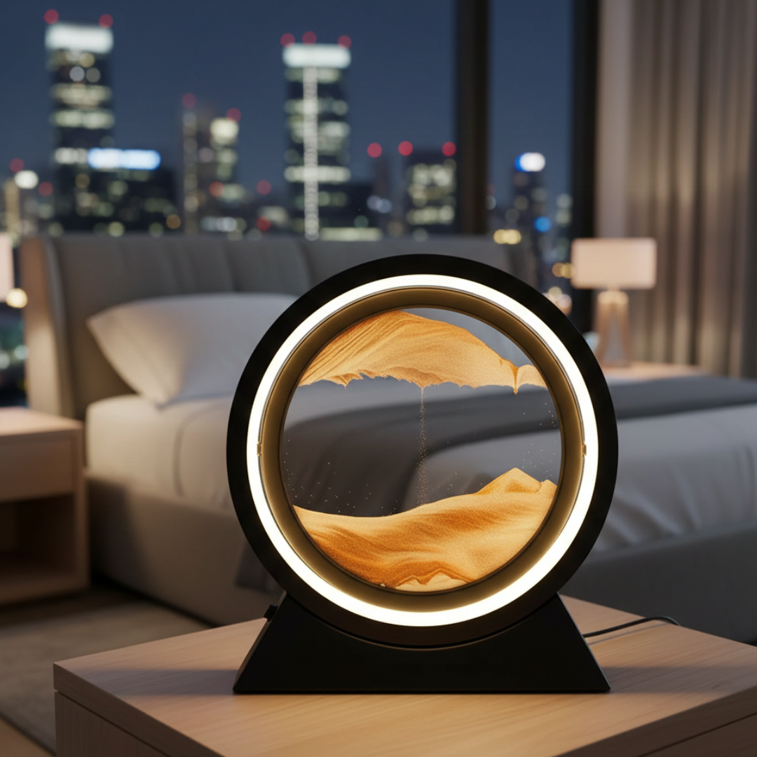 Stolní lampa s kinetickým pískem