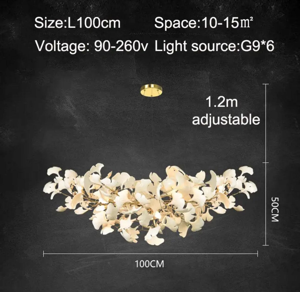 Keramický lustr Petal — stmívatelné LED svítidlo