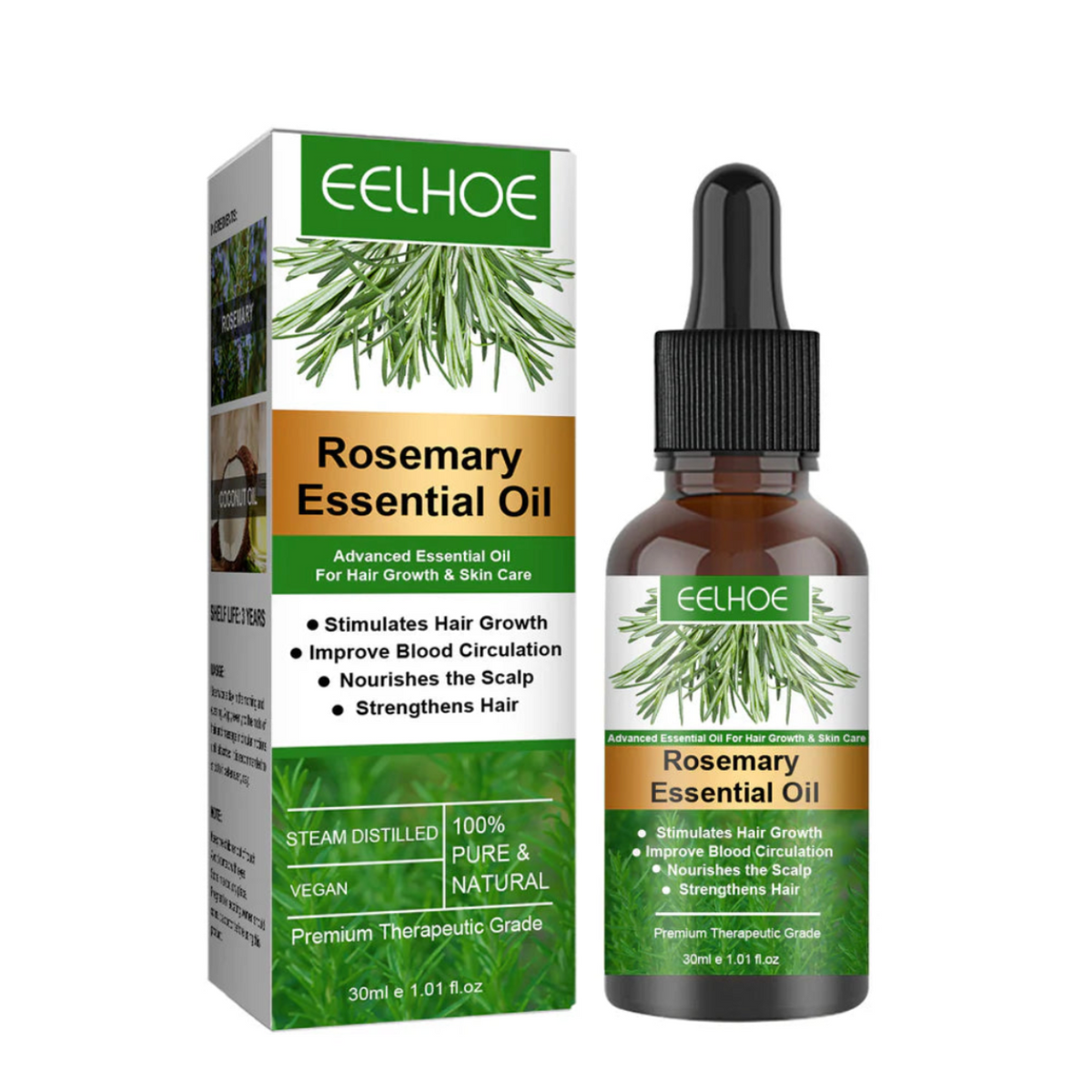 Aceite de romero para el crecimiento del cabello — tratamiento refrescante para el cuero cabelludo
