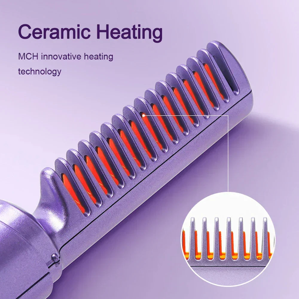 SmoothSculpt Cordless Heated Hair Straightening Brush