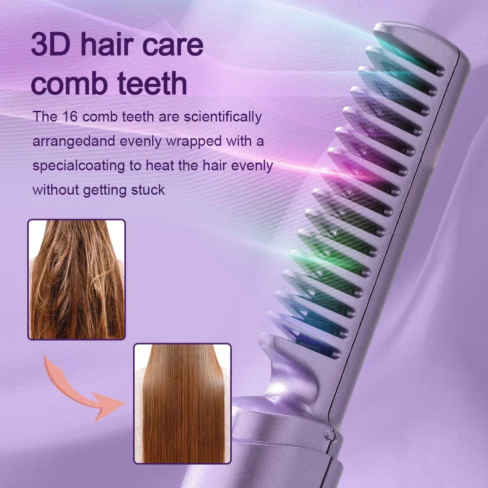 SmoothSculpt Cordless Heated Hair Straightening Brush