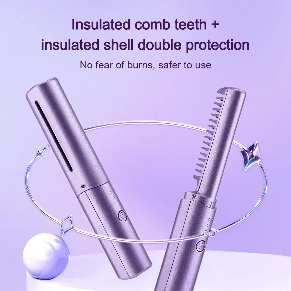 SmoothSculpt Cordless Heated Hair Straightening Brush