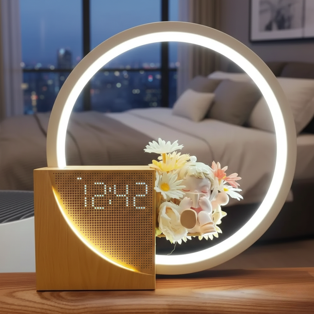 Lampă de noptieră tactilă — generator integrat de zgomot alb și luminozitate reglabilă