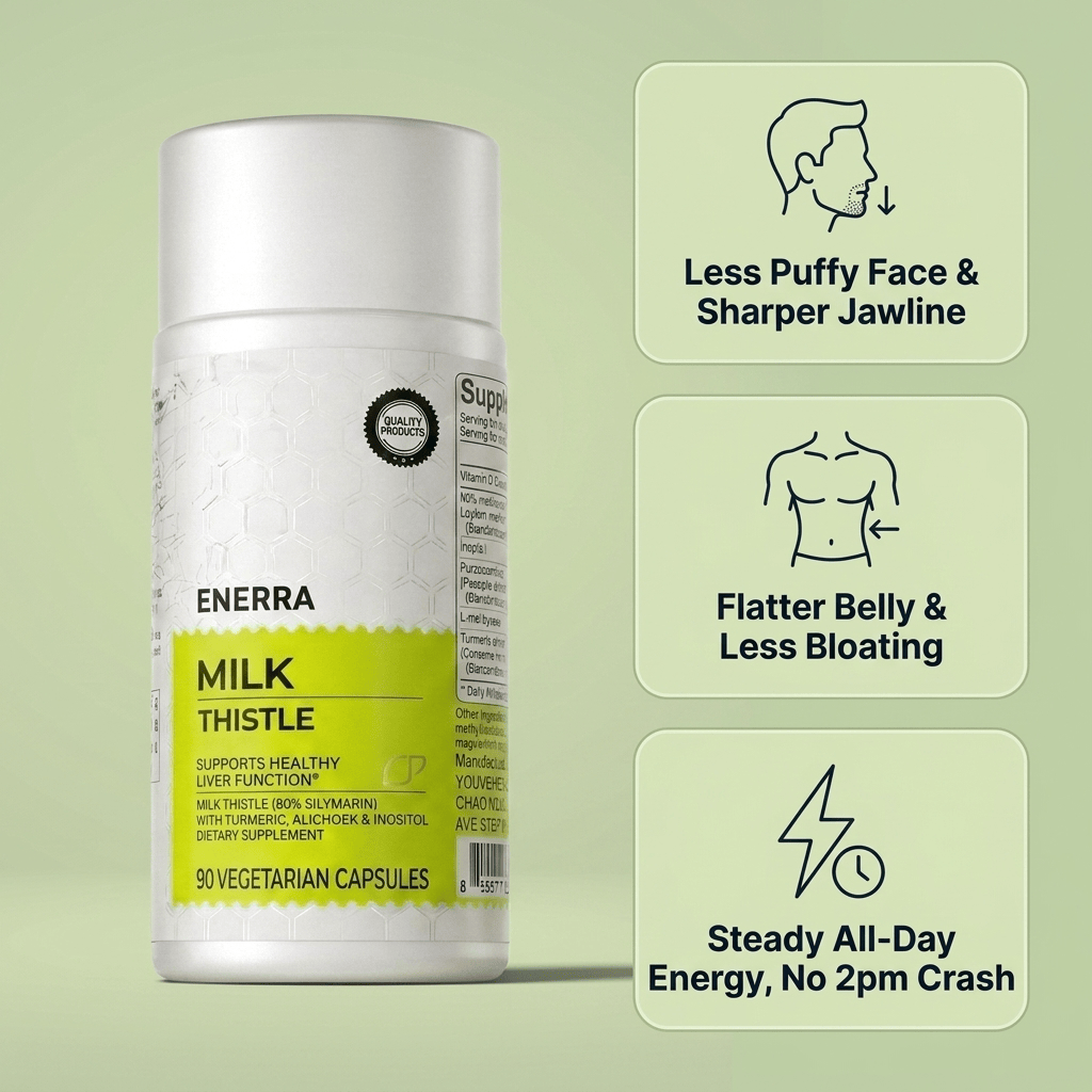 80% Silymarin Milk Thistle Capsules — Turmeric & Vitamin C Blend