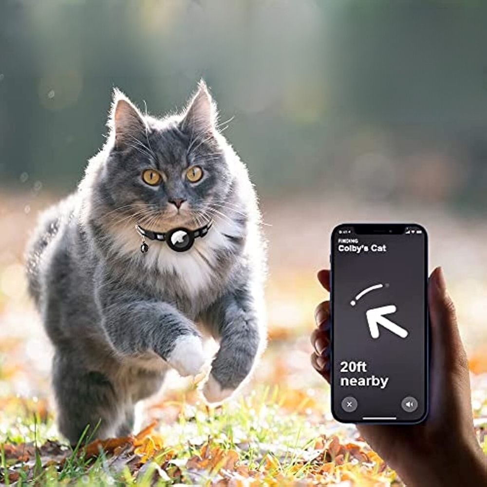 Reflective Quick-Release Cat GPS Collar — Durable Construction, Secure Fastening
