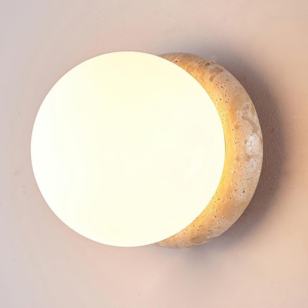 Travertine TerraLux Exterior Wall Light On Facades And Walkways