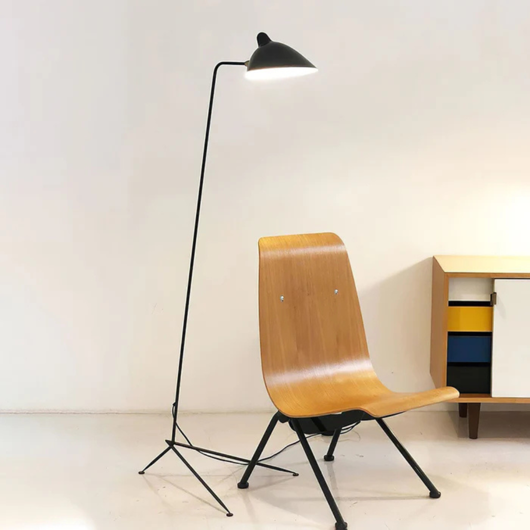 Aerislo Floor Lamp Featuring Adjustable Arms In Minimalist Black