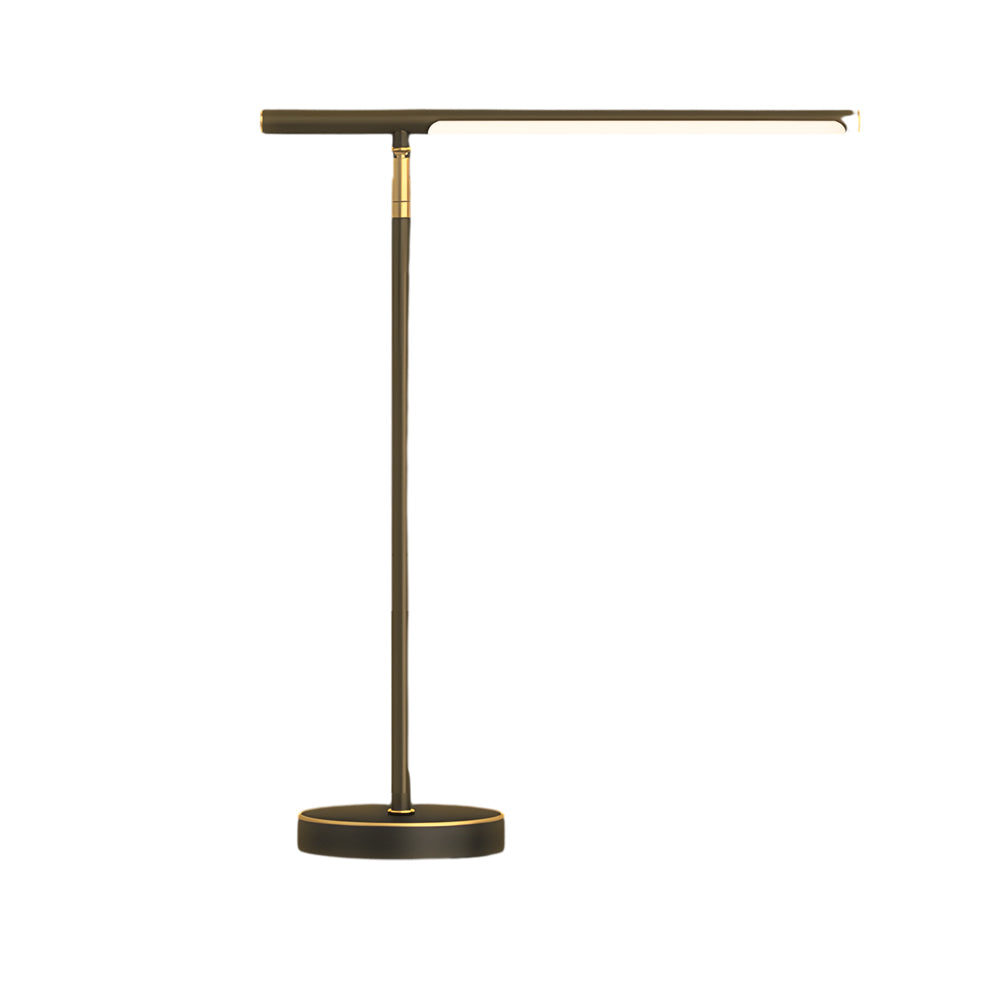 Lampada da scrivania lineare in ottone e rame con LED - Direzione della luce regolabile