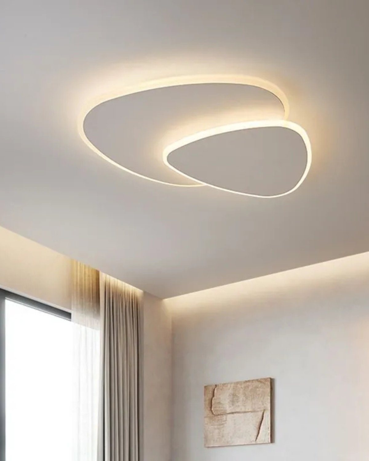 Asymmetrical Ceiling Light — Integrated LED Warm Glow