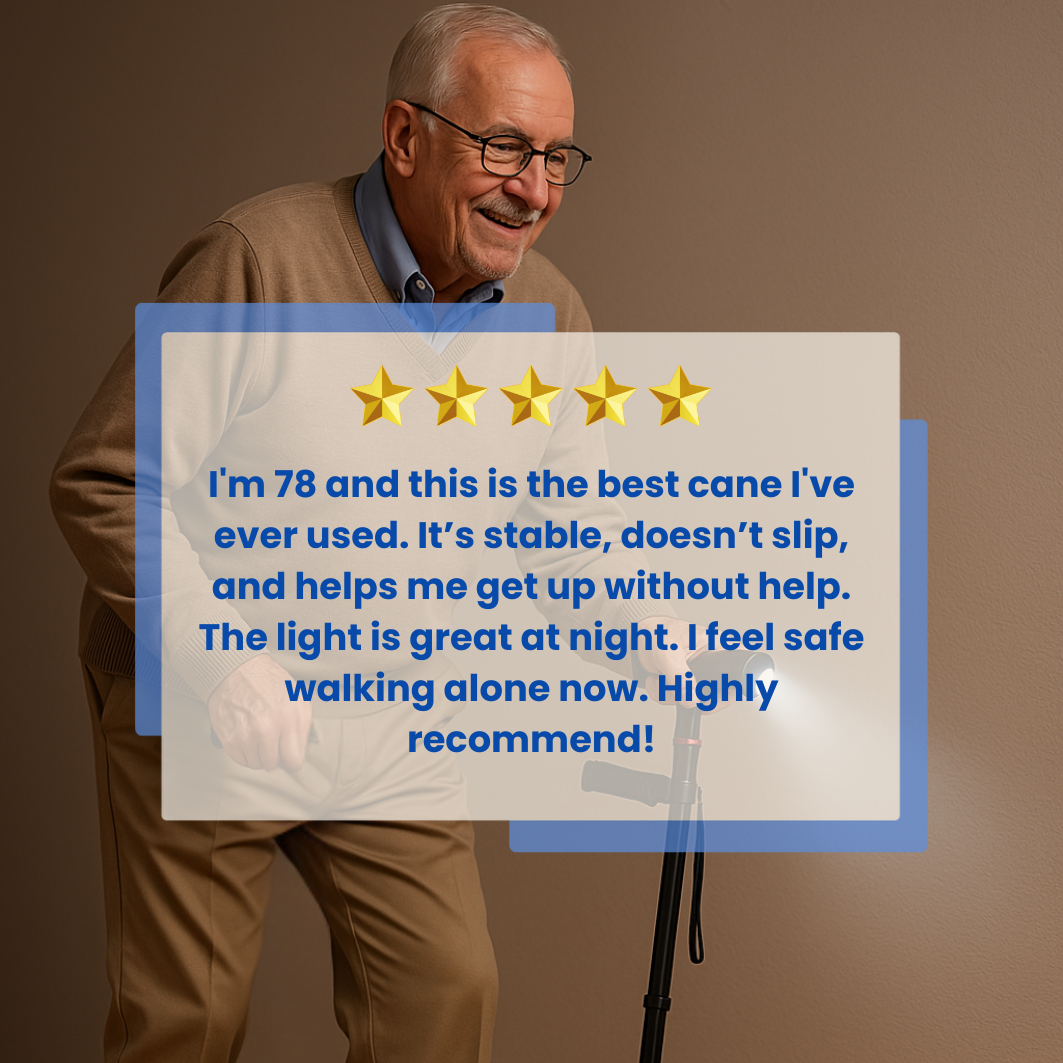 StrideMate Lightweight Cane — Ergonomic Grip, Stabilizing Support