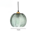 Nordleaf Pendant Light With Leaf Motif In Green Glass Shade