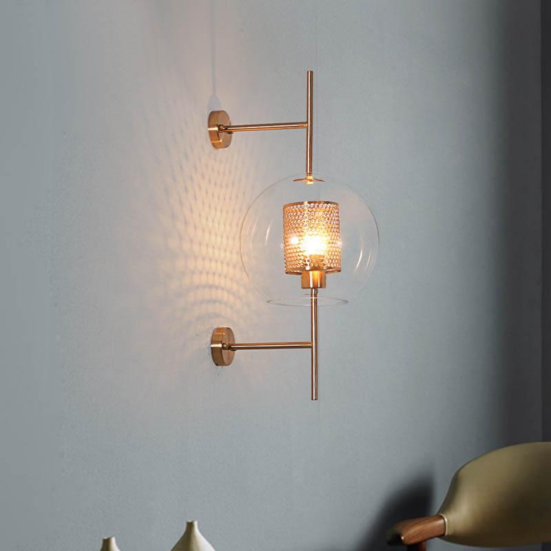 Honeycomb Radiance-kulevegglampe - gyllent glødende vegglampe