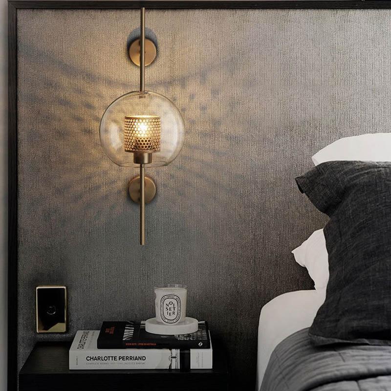 Honeycomb Radiance-kulevegglampe - gyllent glødende vegglampe