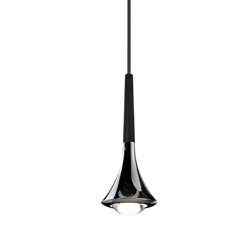 Asteri Tropfenpendelleuchte mit skandinavischem mattem Aluminium-Finish