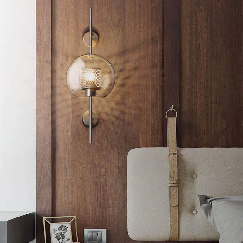 Honeycomb Radiance-kulevegglampe - gyllent glødende vegglampe