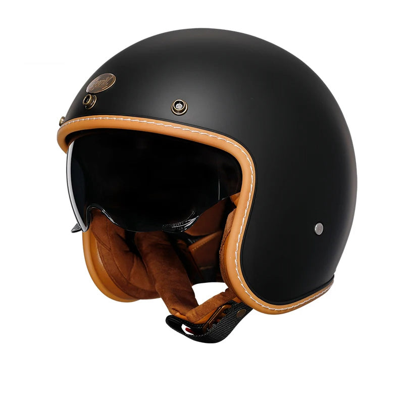 JetLite Retro Open Face Helmet — Featherlight Comfort, DOT and ECE Approved